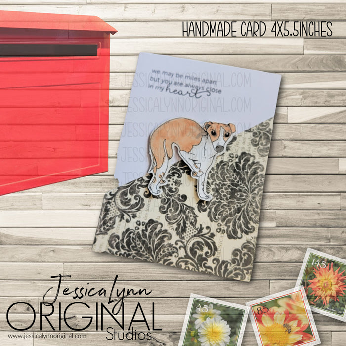 Handmade Card | Italian Greyhound Dog Love you