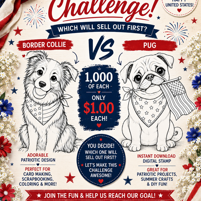 Can We Sell 1,000 Digital Stamps? Join the Patriotic Crafting Challenge!