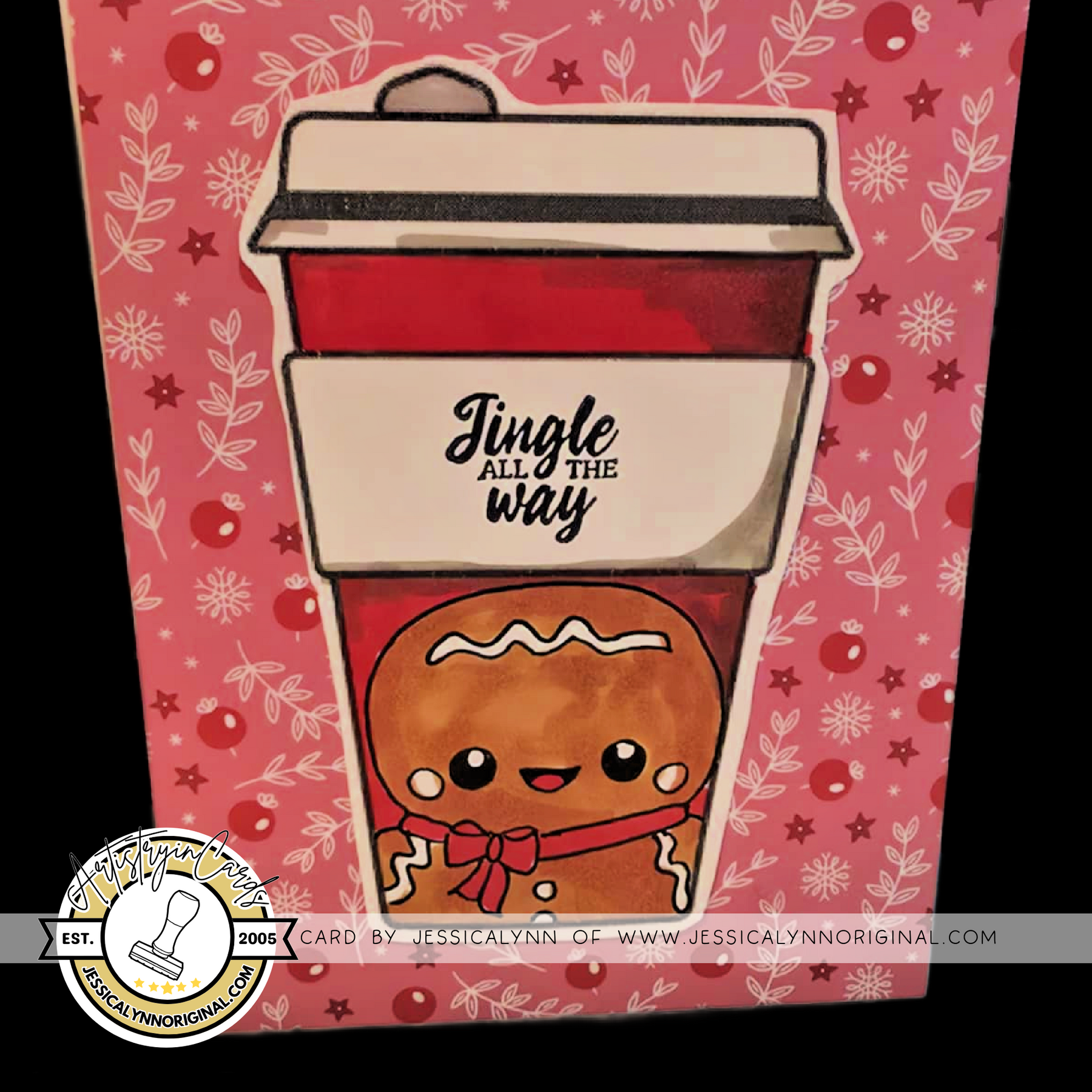Hand-Drawn Gingerbread Coffee Cup Card | Coffee Lovers Blog Hop