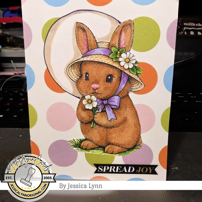 🐰🌸 From sketch to stamp to card… this little bunny came to life in the sweetest way