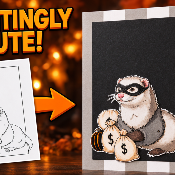 Make Your Own Halloween Cards! Ferret Edition Tutorial