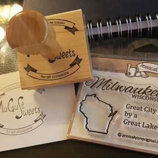 Custom Red Rubber Stamp with Handle – Use Your Logo, Upload Art, or Hand-Drawn Design