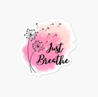 Limited Edition Just Breathe Sticker Watercolor