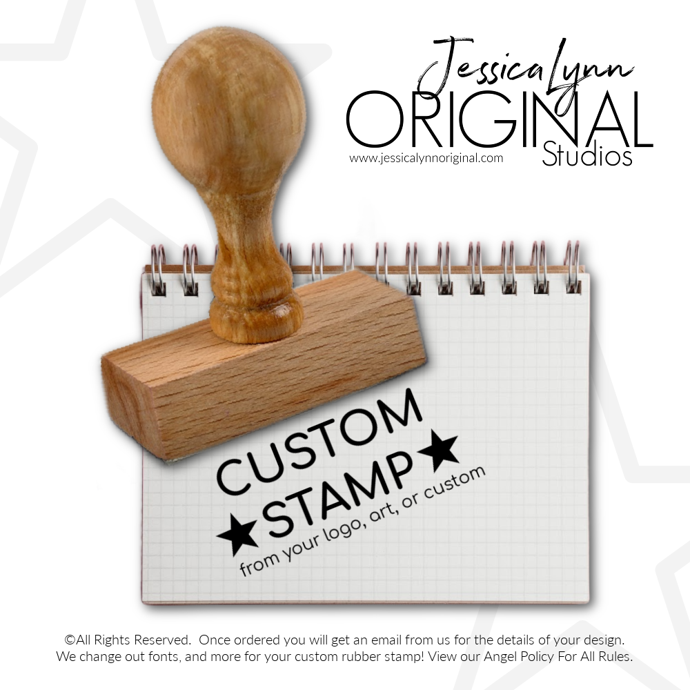 Personalized Custom Rubber Stamp - Crafted from Your Artwork or Logo