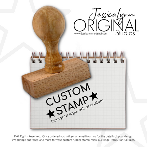 Custom Business Logo Stamp - Personalized Rubber Honey Geometric