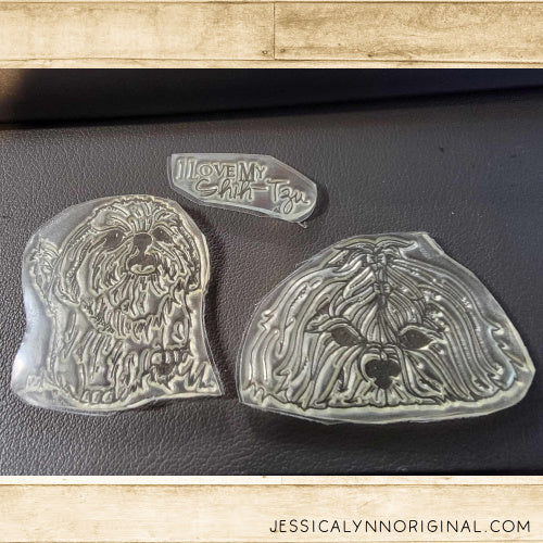 Clearance: Shih Tzu Trio of Dog Rubber Stamps