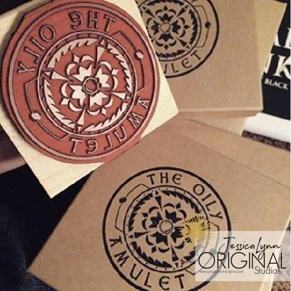 Personalized Custom Red Rubber stamp YOUR Logo/ Art or Drawn by Us —