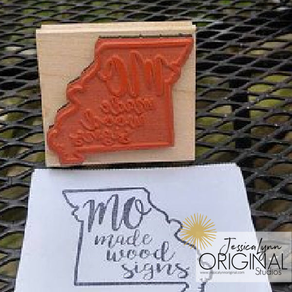 Custom Logo Stamp Hand Stamp | Multiple Size Options (1x1)