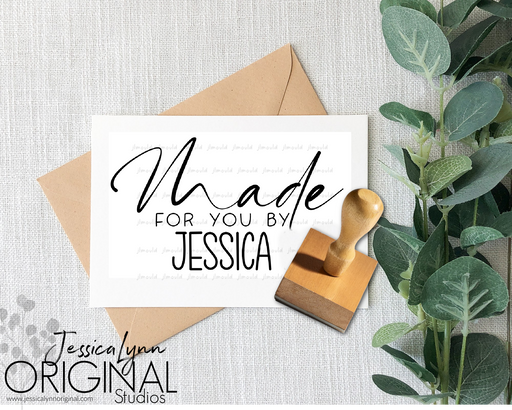 Custom Rubber Stamp: Red Gloss Wood – Wms&Co.
