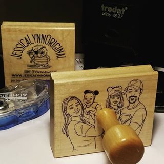 Custom Red Rubber Stamp with Handle – Use Your Logo, Upload Art, or Hand-Drawn Design