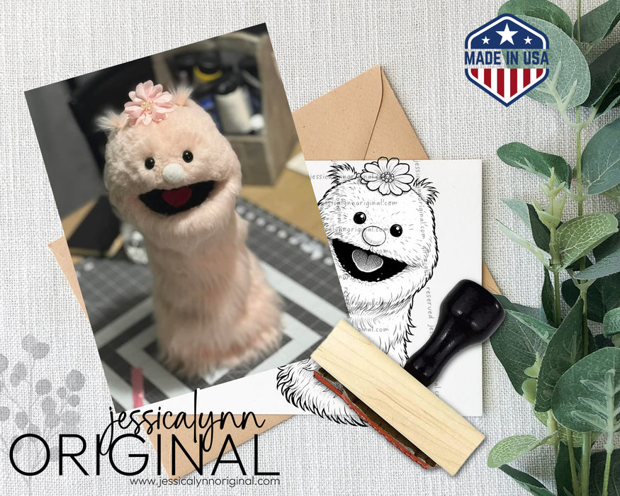 Custom Hand-Drawn Rubber Stamp – Jessica Draws Your Portrait, Pet, or Design