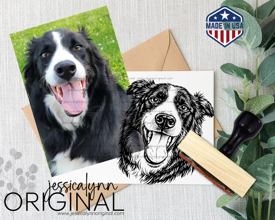 Custom Hand-Drawn Rubber Stamp – Jessica Draws Your Portrait, Pet, or Design
