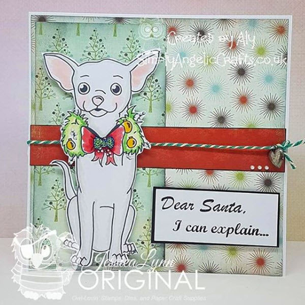 Instant Download - Chihuahua Christmas Holiday Card JessicaLynnOriginal Digital Stamp