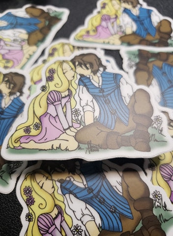 Limited Edition Tangled in Love Rapunzel Laminated Matte Finish Vinyl Sticker
