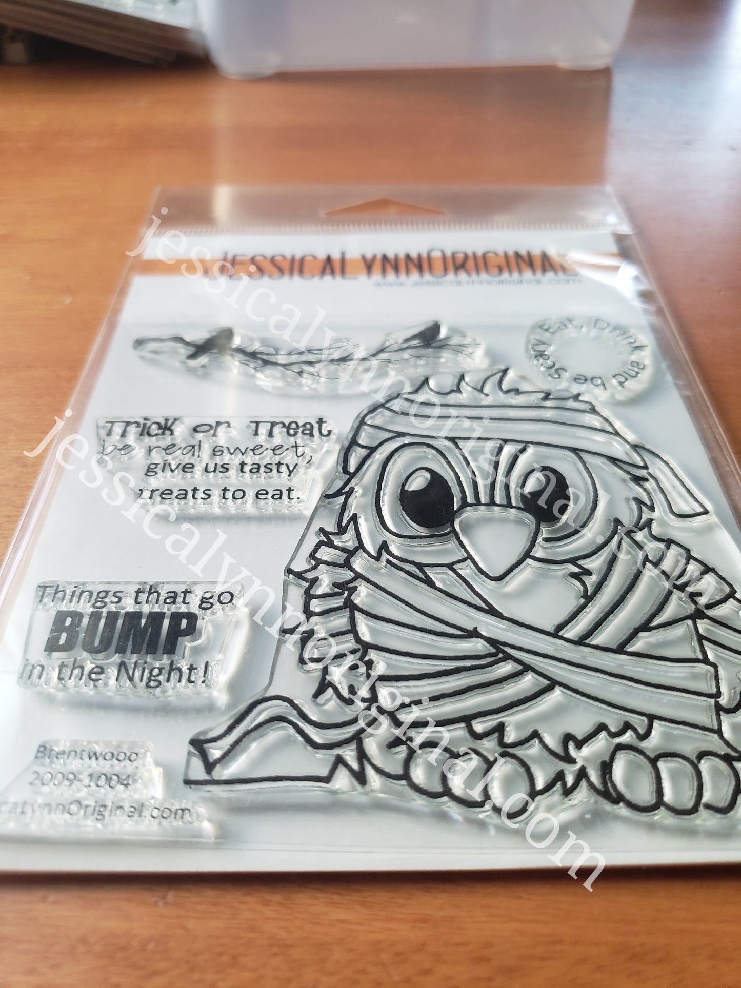 Brentwood Owl© Cheerleader Happy Halloween the Mummy Costume 4x4 Clear Photopolymer Stamp Set