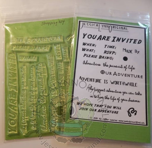 Clearance: Invitation Sentiments Adventure Indiana Jones Clear Photopolymer Stamp Set