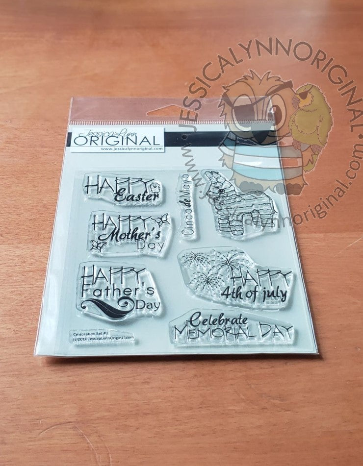 Clearance Year of Seasons | Easter 4th of July Cinco De Mayo Happy Fathers Day Clear Photopolymer Stamp Set 4x4 Clear Photopolymer Stamp Set