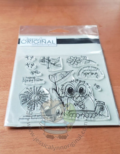 Brentwood Owl© Springtime Butterfly Summer 4x4 Clear Photopolymer Stamp Set