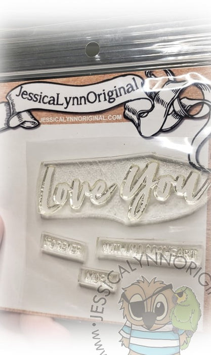 Clearance: Love You Forever More with all my Heart Valentines Day Clear Photopolymer Stamp Set