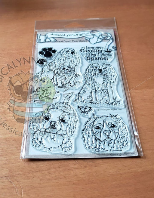 Cavalier King Charles Spaniel Dog 4x6 Clear Photopolymer Stamp Set