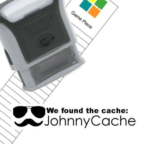 Geocaching Custom Rubber Stamp - Rectangle