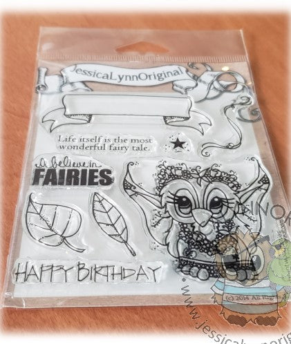 Brentwood Owl Once Upon a Fairy Tale Fairies Banner 4x4 Clear Photopolymer Stamp Set