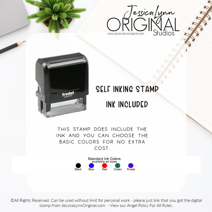 Return Address Stamp, Custom Address Stamp, Self Ink Return Address Stamp,  Custom Rubber Stamp, Self Inking Stamp (Script)