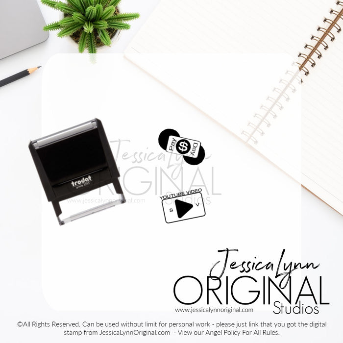 Custom Calendar Planning Rubber Stamp | Customized Personalized | Self Inking Choose Ink Color