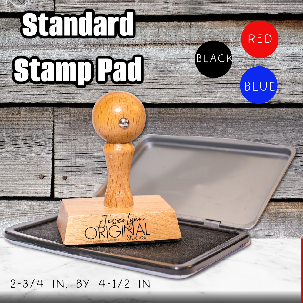 LARGE Ink Pad for stamps up to 4 x 7, Large Black Ink Pad, Blue Red, Large Stamp Pad for Custom Rubber Stamps