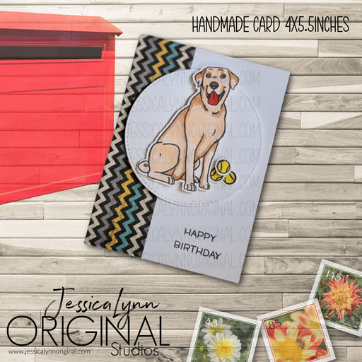 Handmade Card | Featuring Labrador Retriever Dog Happy Birthday