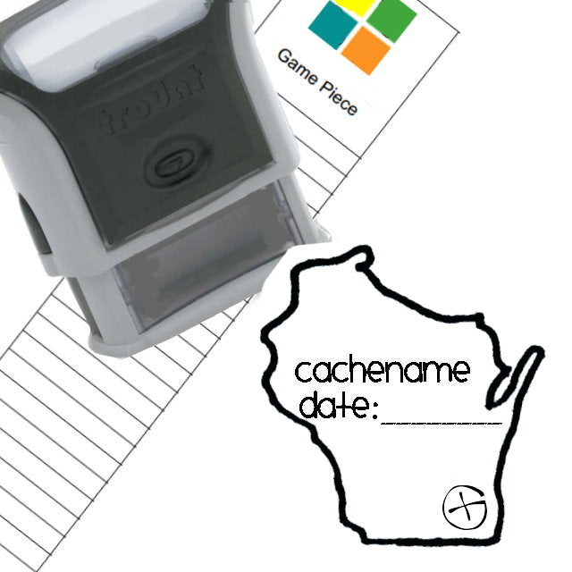 Geocaching Custom Rubber Stamp - Your State