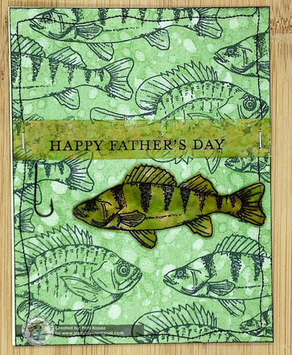 Fishing at Phantom Lake Fathers Day Dad 4x6 Photopolymer Stamp Set