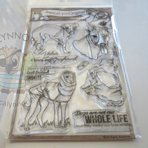 Italian Greyhound AKC Dog  4x6 Clear Photopolymer Stamp Set
