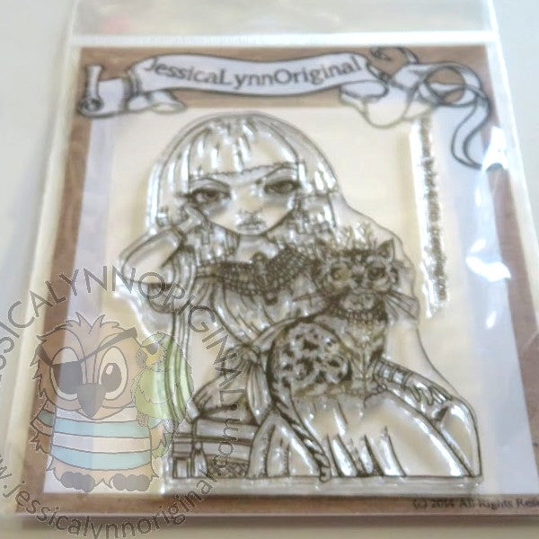 Jasmine Becket-Griffith Sanura XL Egyptian Cat 4x4 Clear Photopolymer Stamp Set