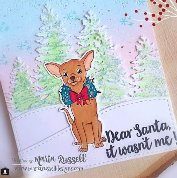 Instant Download - Chihuahua Christmas Holiday Card JessicaLynnOriginal Digital Stamp