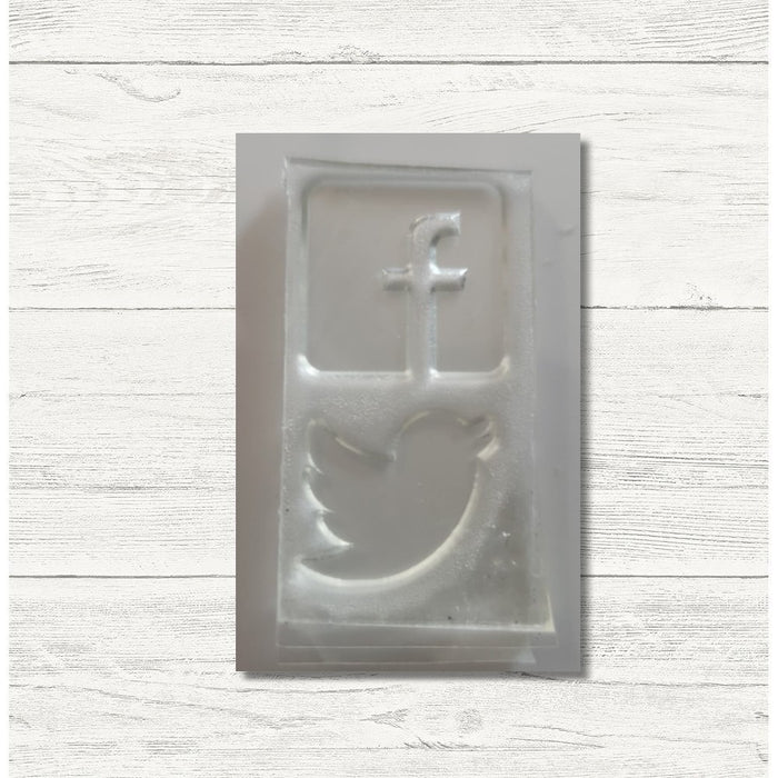 Clearance:  Social Media Facebook Twitter Small Business Clear Photopolymer Stamp Set